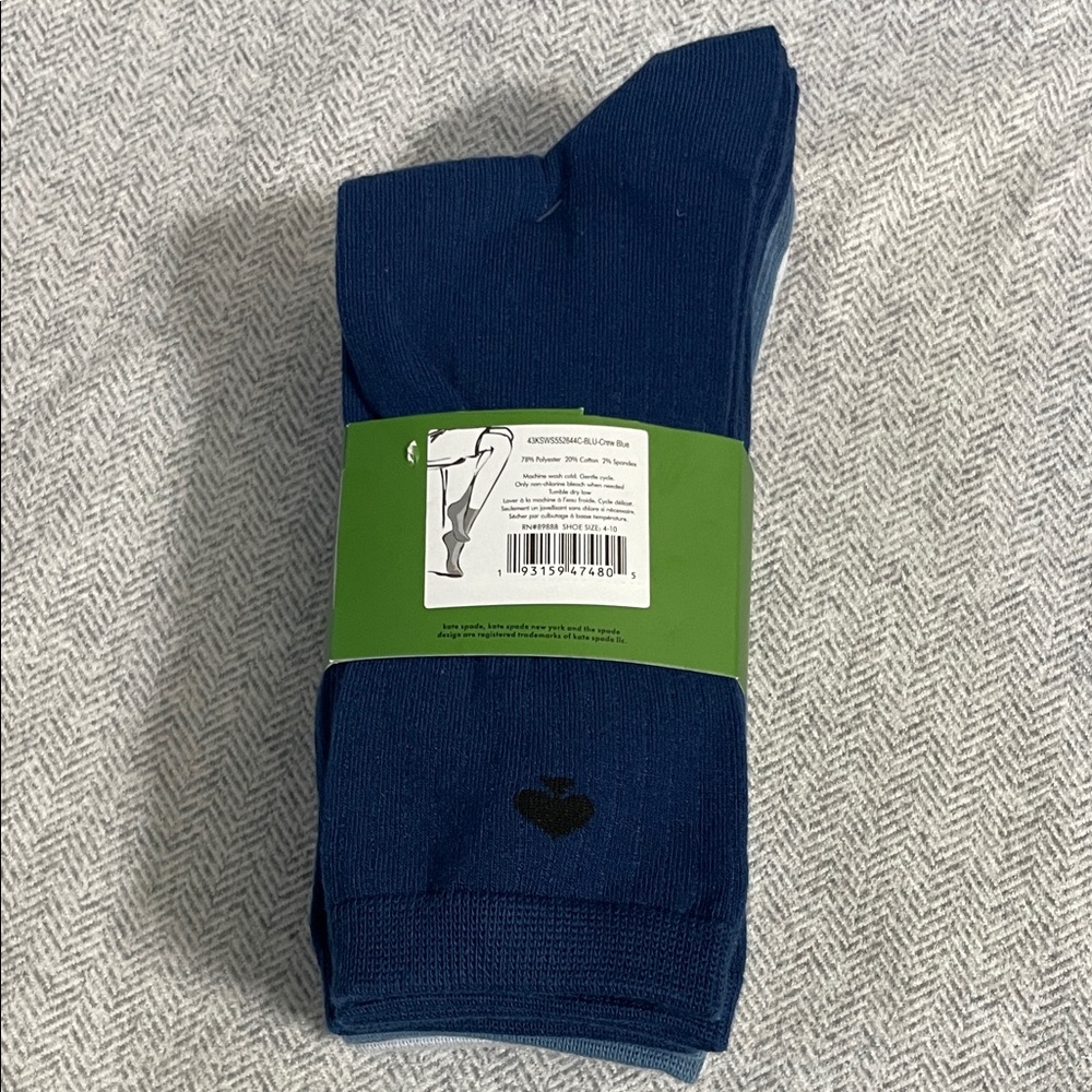 kate spade Crew Socks with Black Spade Motif - Picture 3 of 5